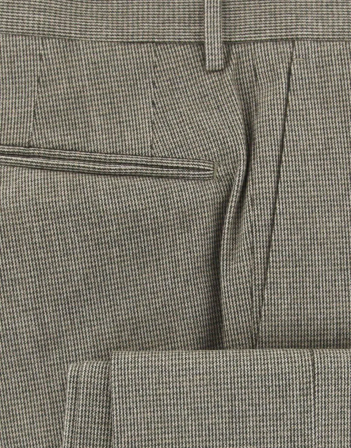 Gray Micro-Houndstooth Pants - Extra Slim