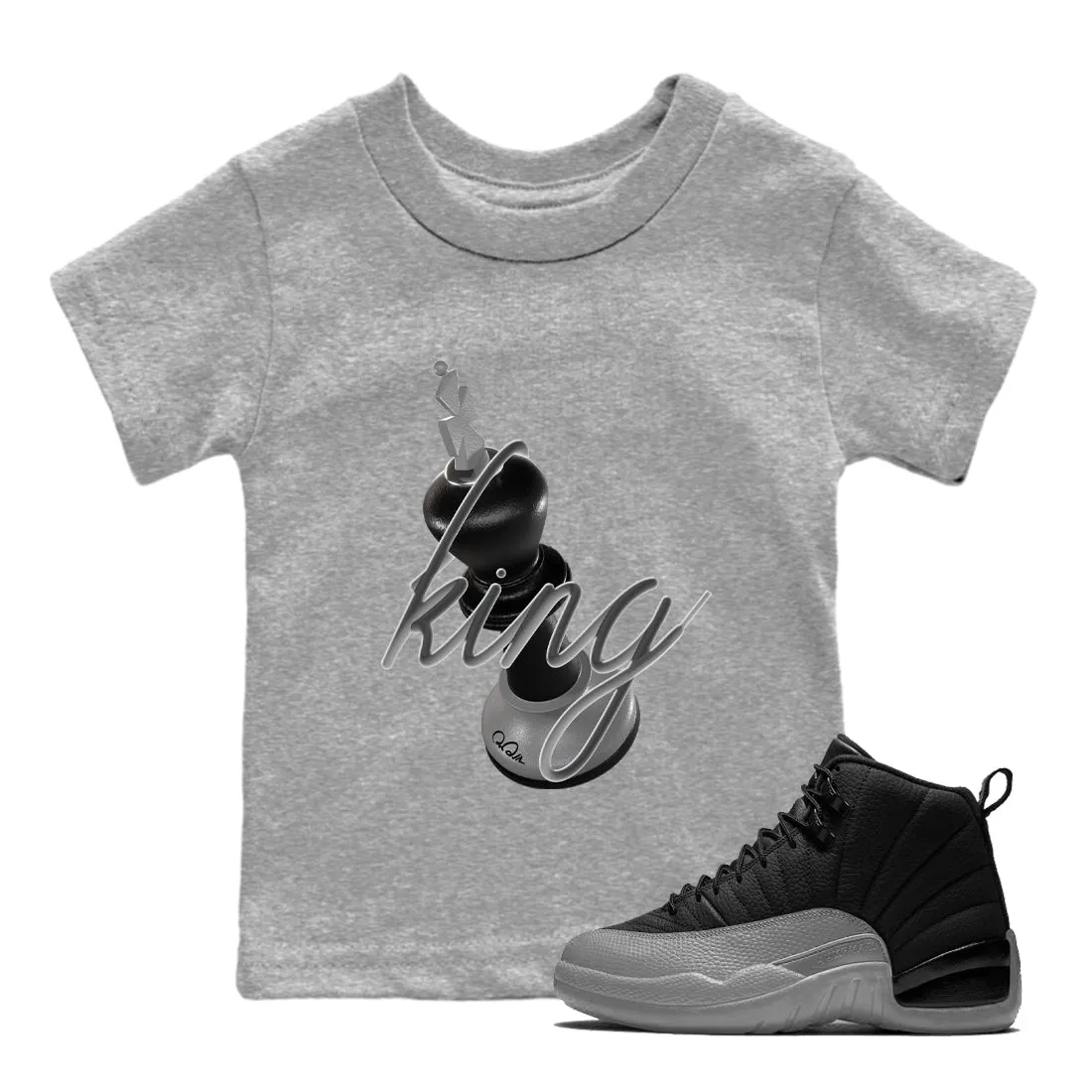Grey SNRT Air King 12 Most-ordered Black Trustworthy service Tees Sneaker 3D Kids Wolf Jordan -