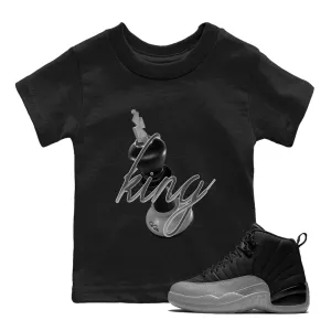 Grey SNRT Air King 12 Most-ordered Black Trustworthy service Tees Sneaker 3D Kids Wolf Jordan -
