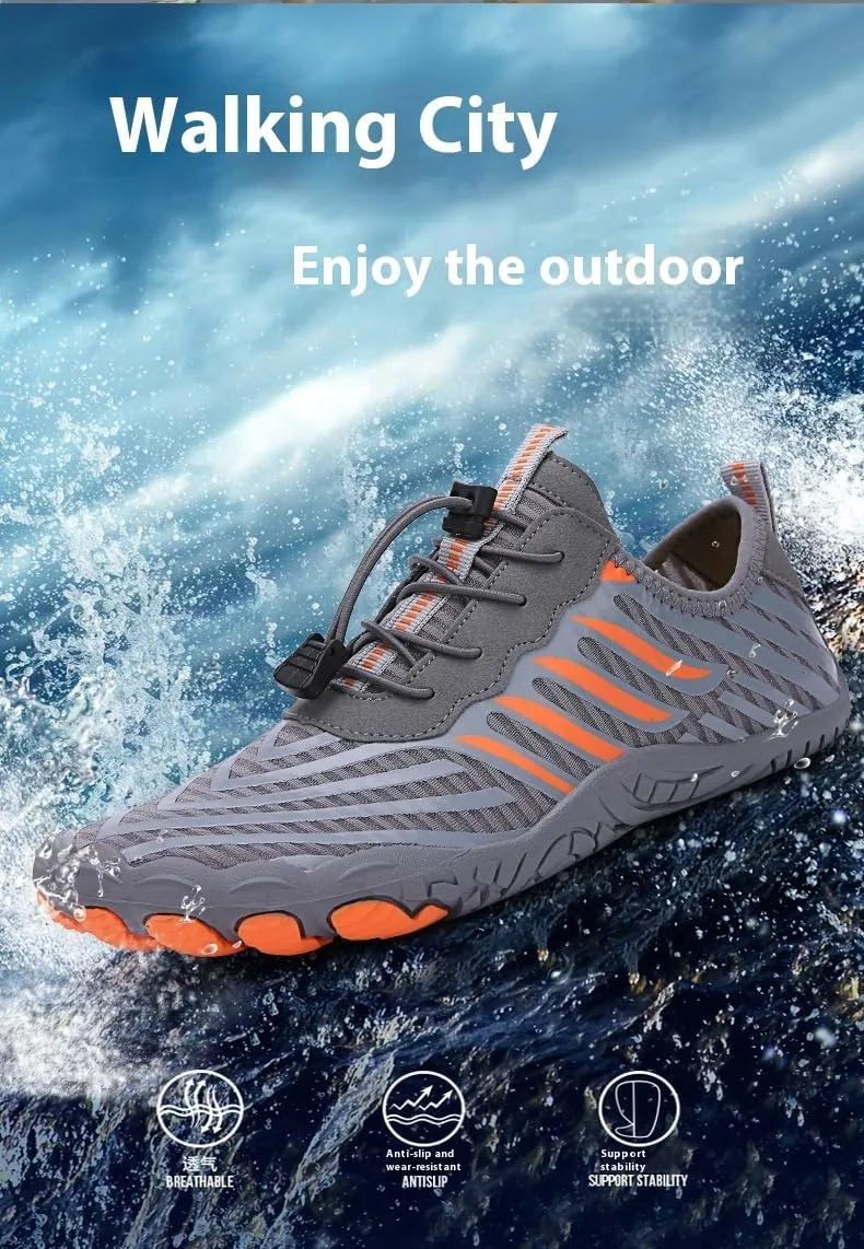 Grounded Footwear for Women, Grounding Allround Barefoot Shoes, Waterproof Trail Running Healthy & Non-Slip Barefoot Shoes, Slip-On Unisex Quick Dry