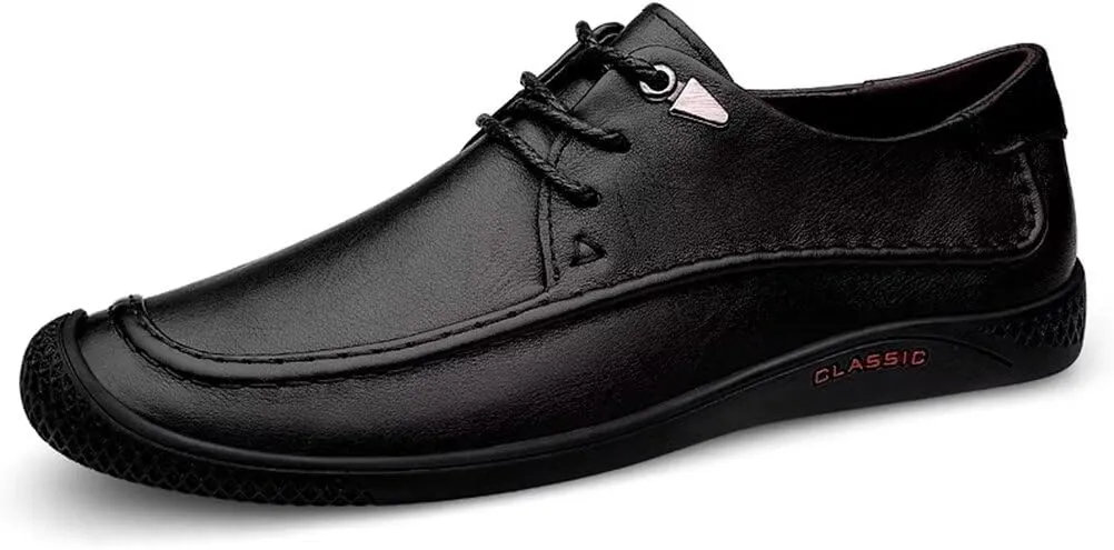 GSLMOLN Men's Fashion Loafer Leather Casual Breathable Formal Dress Shoes