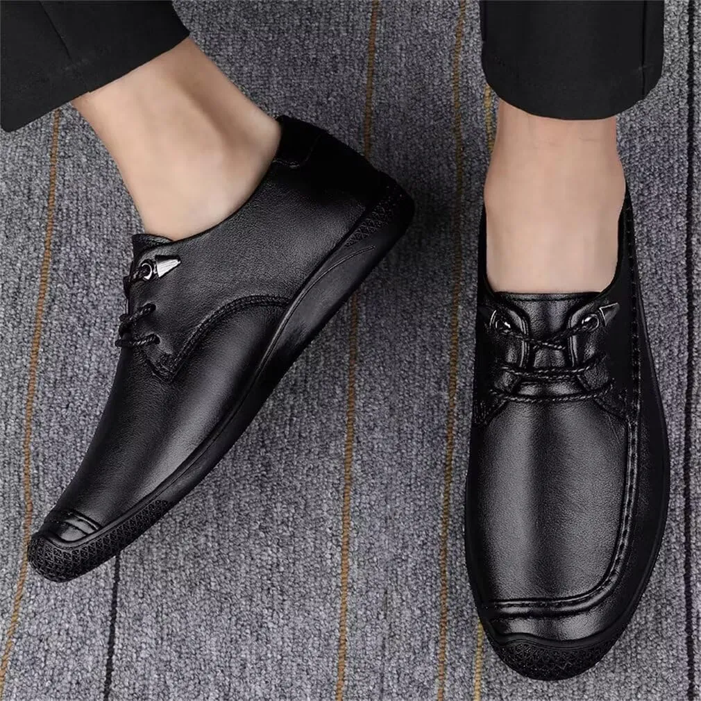 GSLMOLN Men's Fashion Loafer Leather Casual Breathable Formal Dress Shoes