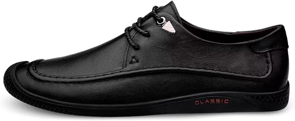 GSLMOLN Men's Fashion Loafer Leather Casual Breathable Formal Dress Shoes
