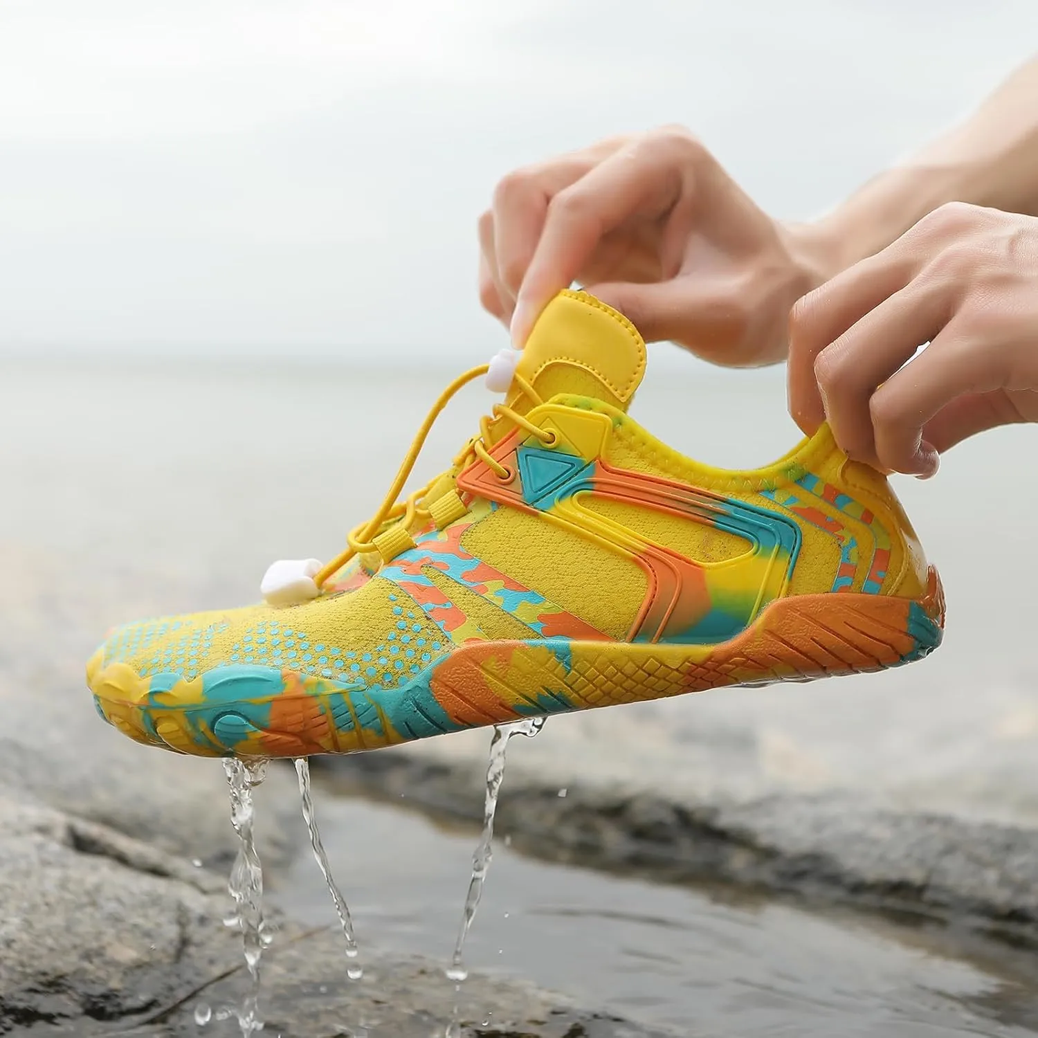 GUNIYIFS Water Shoes Men Women Adult Quick-Dry Aqua Sock Barefoot Shoes Non-Slip Hike Breathable Footwear Outdoor Athletic Beach
