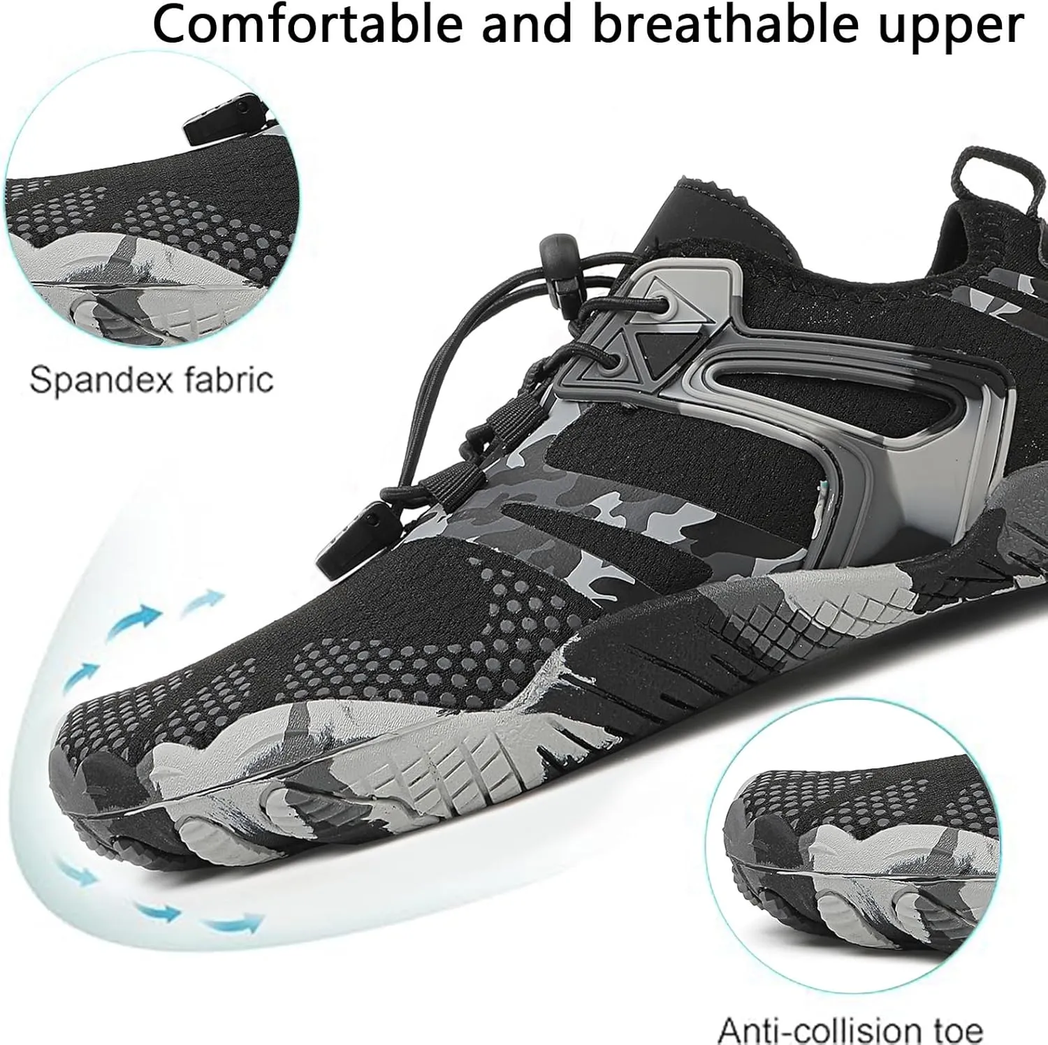 GUNIYIFS Water Shoes Men Women Adult Quick-Dry Aqua Sock Barefoot Shoes Non-Slip Hike Breathable Footwear Outdoor Athletic Beach