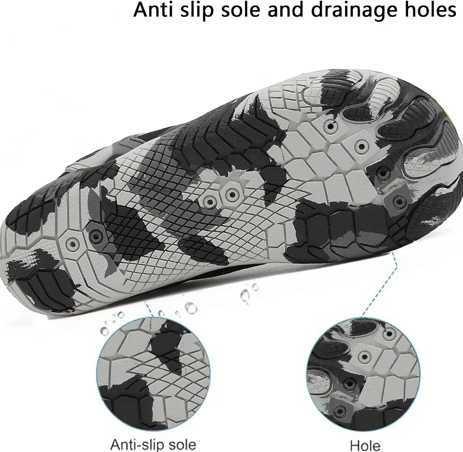 GUNIYIFS Water Shoes Men Women Adult Quick-Dry Aqua Sock Barefoot Shoes Non-Slip Hike Breathable Footwear Outdoor Athletic Beach