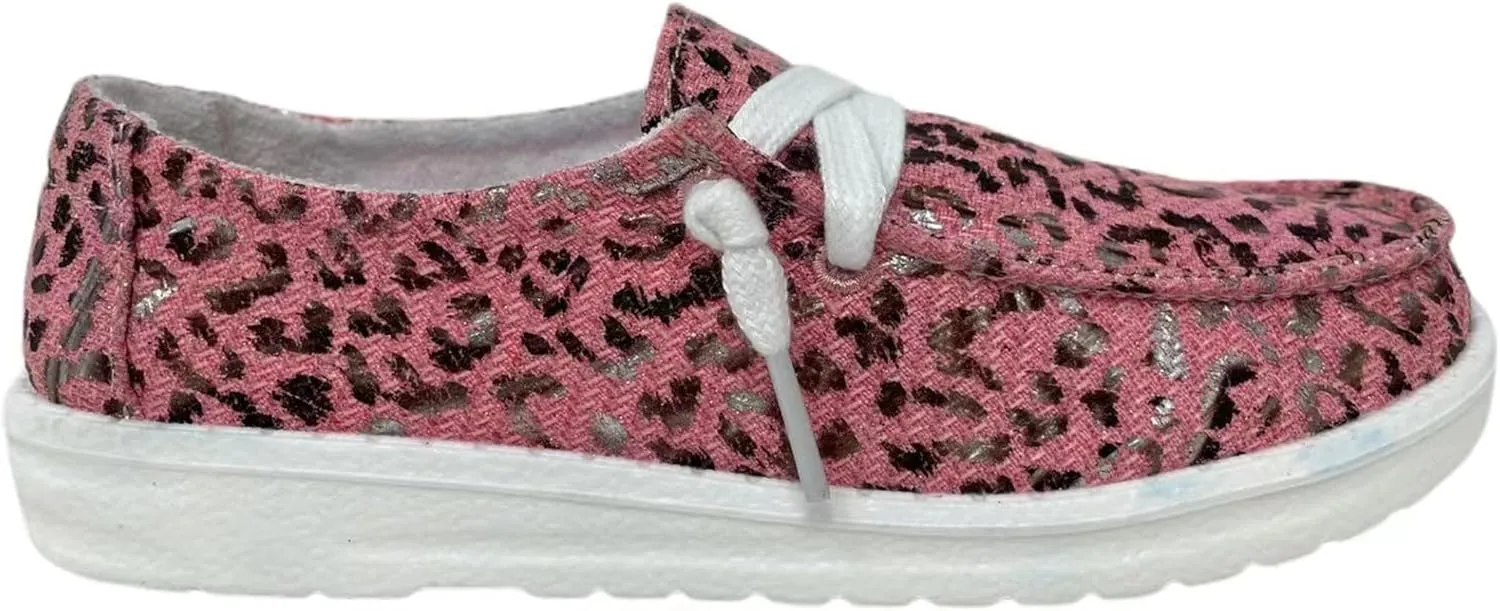 Gypsy Jazz Children's Slip-On Shoes, Lil Kylie, Pink Leopard Print, Size 12