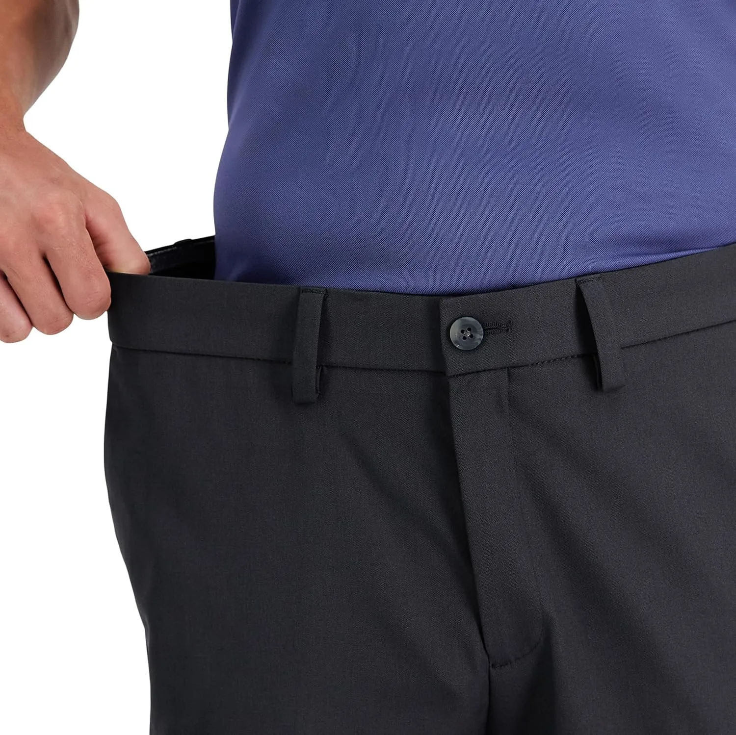 Haggar Men's Cool 18 Pro Slim Fit Flat Front Dress Casual Stretch Golf Pant