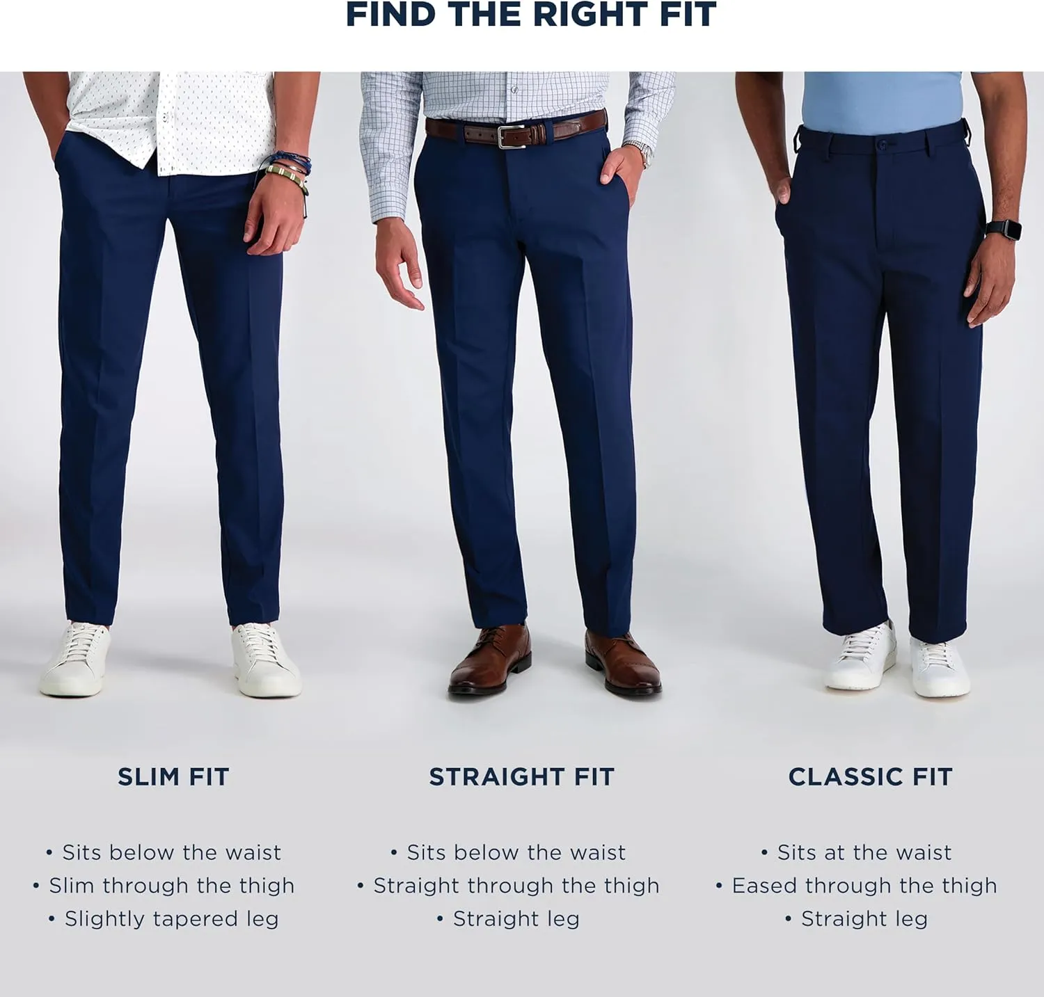 Haggar Men's Cool 18 Pro Slim Fit Flat Front Dress Casual Stretch Golf Pant