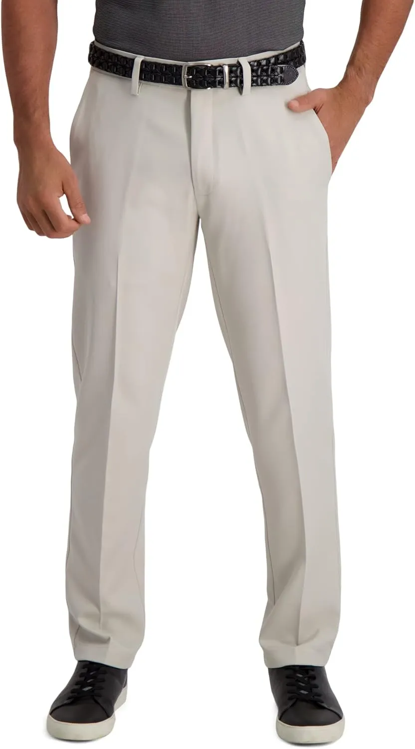 Haggar Men's Cool 18 Pro Slim Fit Flat Front Dress Casual Stretch Golf Pant