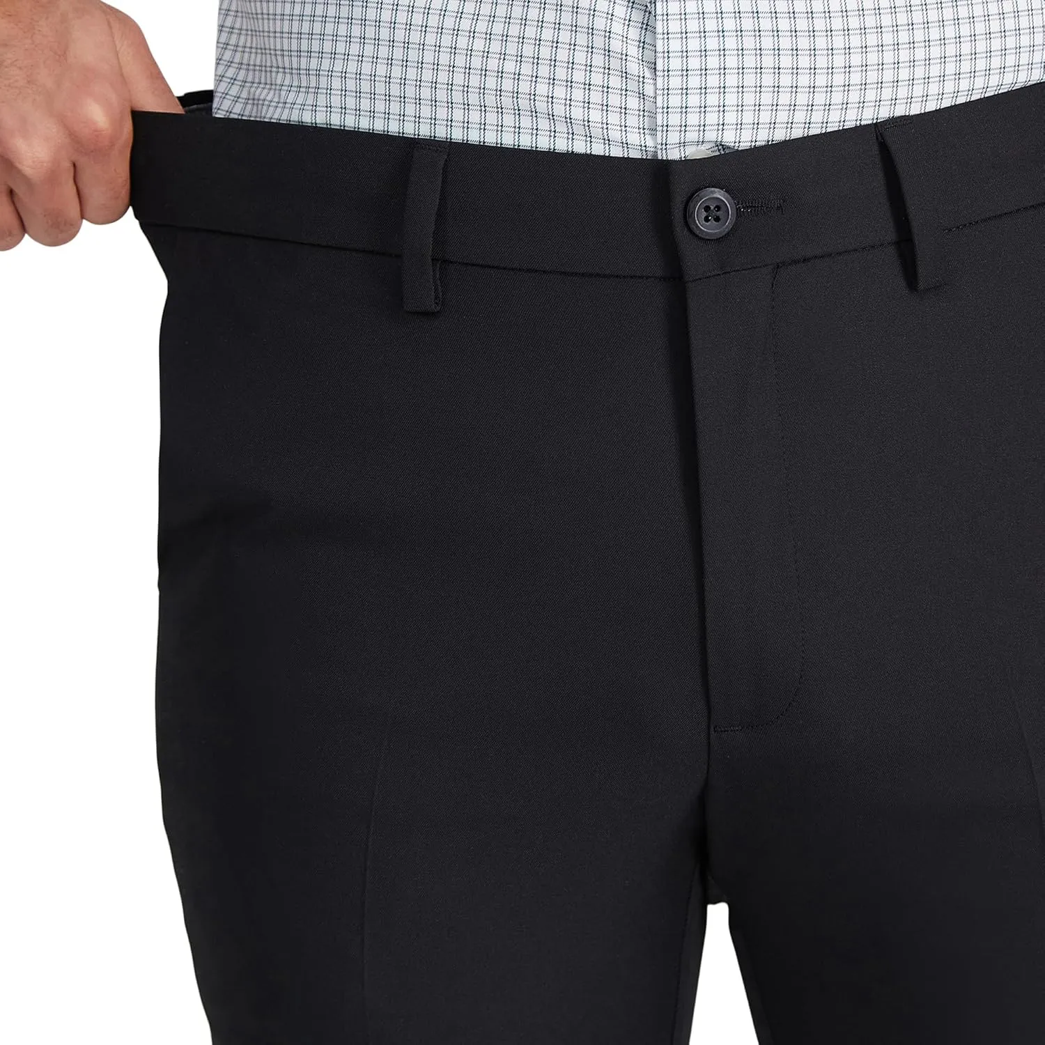 Haggar Men's Cool 18 Pro Slim Fit Flat Front Dress Casual Stretch Golf Pant