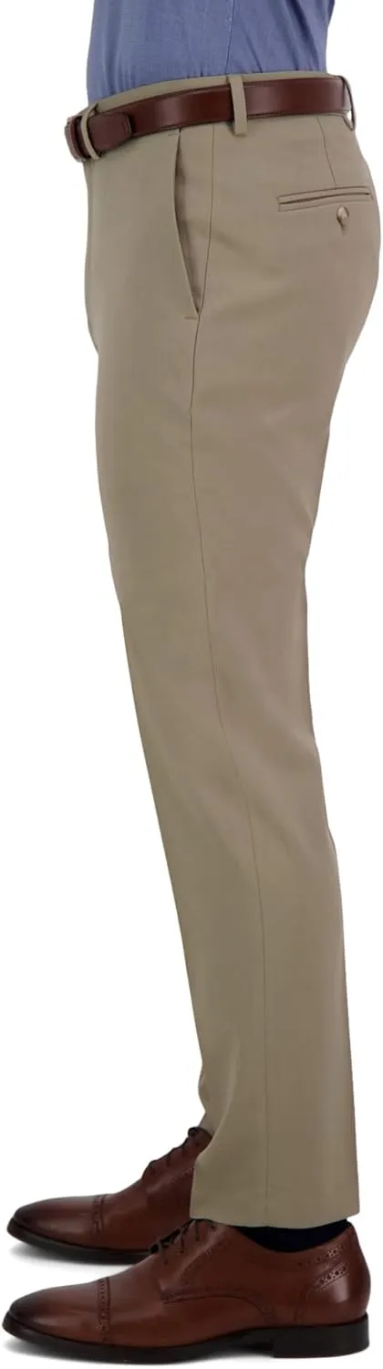 Haggar Men's Premium Comfort Dress Slim Fit Flat Front Pant