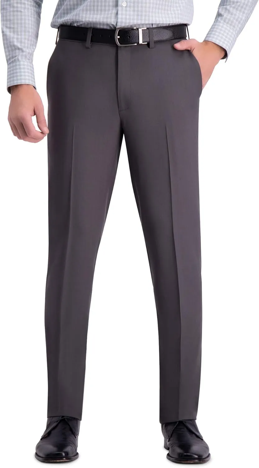 Haggar Men's Premium Comfort Dress Slim Fit Flat Front Pant