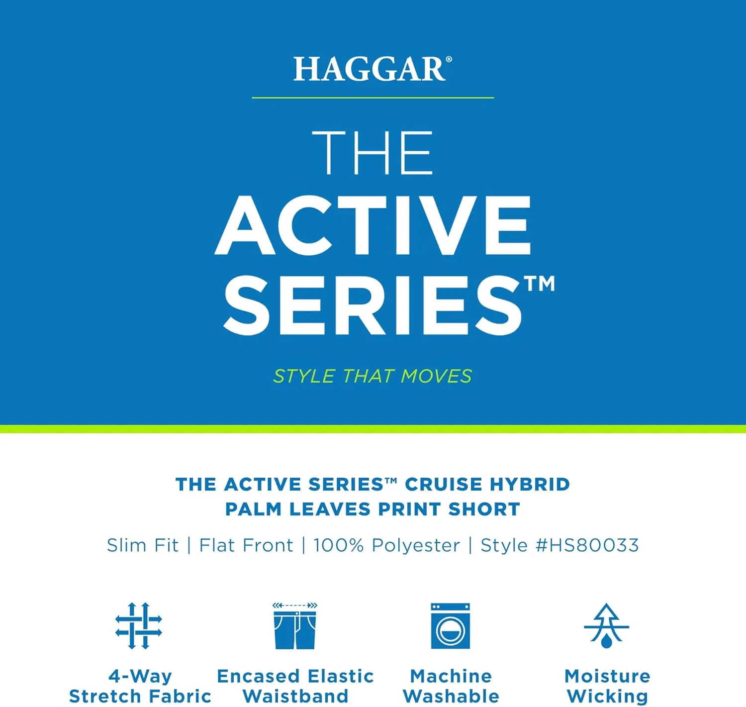 Haggar Men's The Active Series Hybrid Snap Closure Printed Short