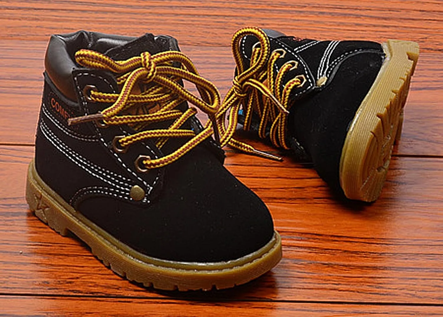 Happy Cherry Baby Autumn Boots Fashion Suede Leather Lace-Up Boots Soft Flat Ankle Boots