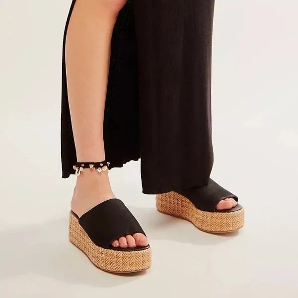 Harbor Raffia Flatform Sandals