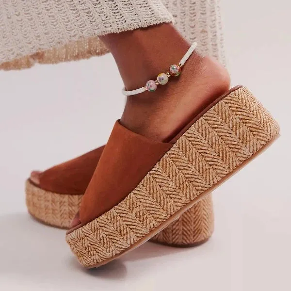 Harbor Raffia Flatform Sandals