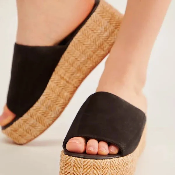 Harbor Raffia Flatform Sandals