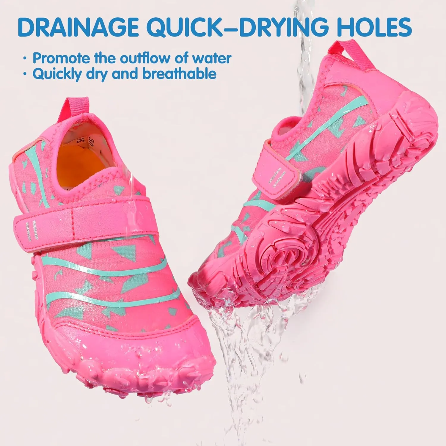 Hehainom Kids Water Shoes Girls Boys Quick Dry Barefoot Lightweight Sport Aqua Beach Pool Swim Shoes