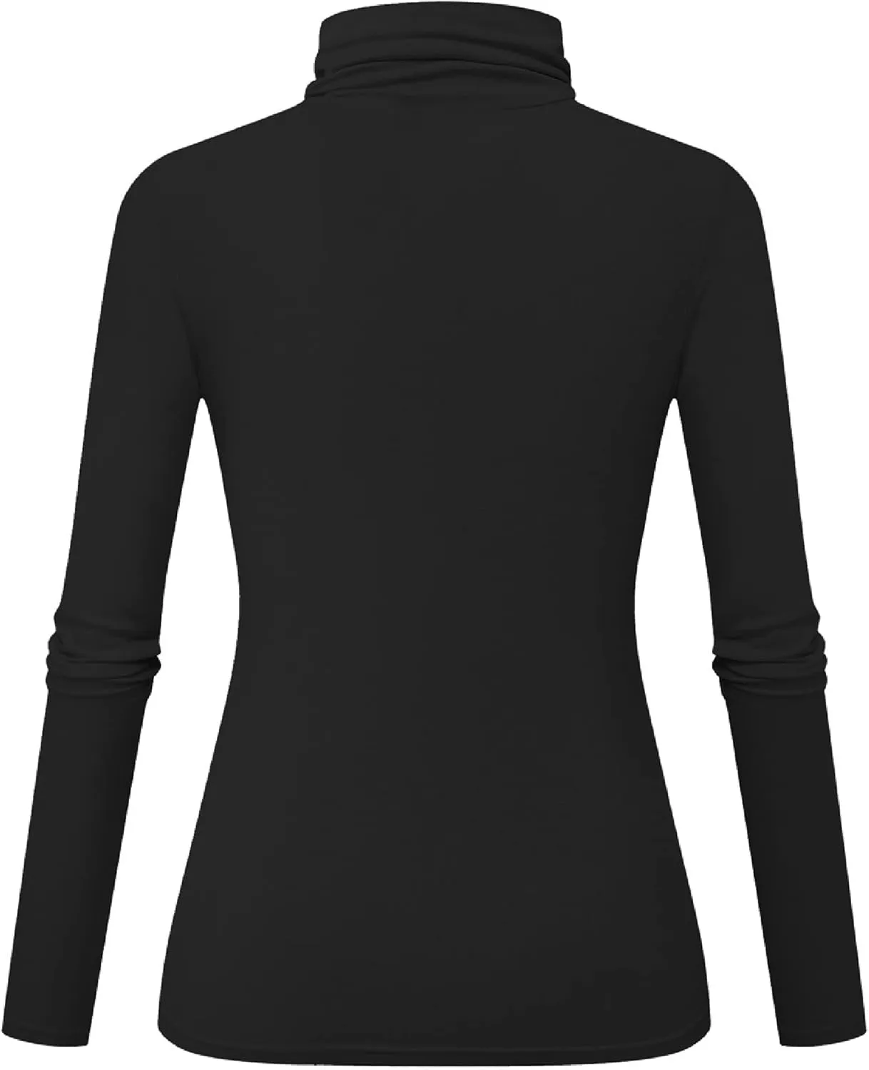 Herou Womens Long Sleeve Turtleneck Slim Fitted Lightweight Casual Active Layer Tops Shirts