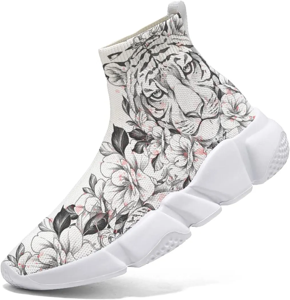 Hetios Womens Artistic Graffiti Running Shoes - Sneakers Sport Mesh Work Gym Slip on Tennis Walking Casual Trainers