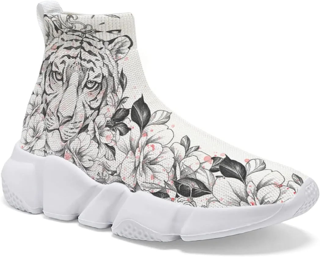 Hetios Womens Artistic Graffiti Running Shoes - Sneakers Sport Mesh Work Gym Slip on Tennis Walking Casual Trainers