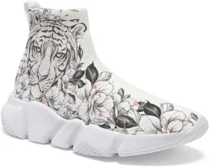 Hetios Womens Artistic Graffiti Running Shoes - Sneakers Sport Mesh Work Gym Slip on Tennis Walking Casual Trainers