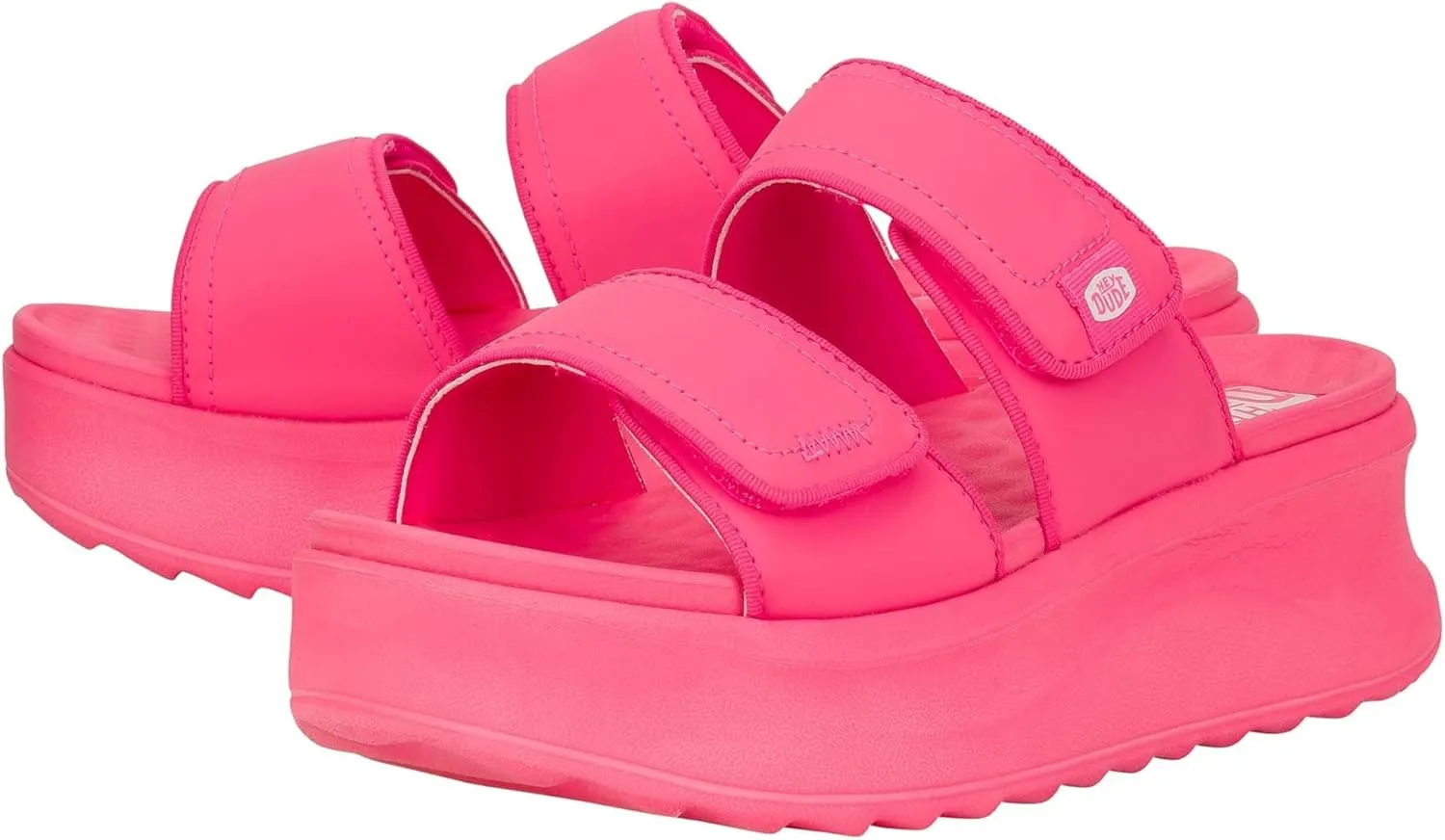 Hey Dude Delray Slide Classic - Sandals for Women - Textile and Synthetic Upper - Cotton Lining - EVA Outsole