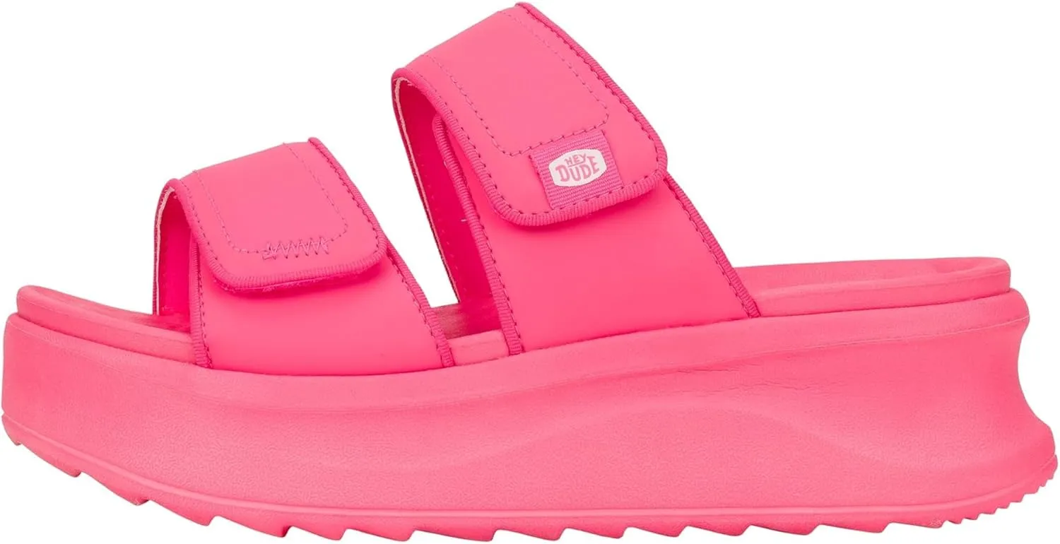 Hey Dude Delray Slide Classic - Sandals for Women - Textile and Synthetic Upper - Cotton Lining - EVA Outsole