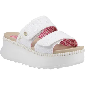 HEYDUDE Delray Slide Eyelet Sandal White
