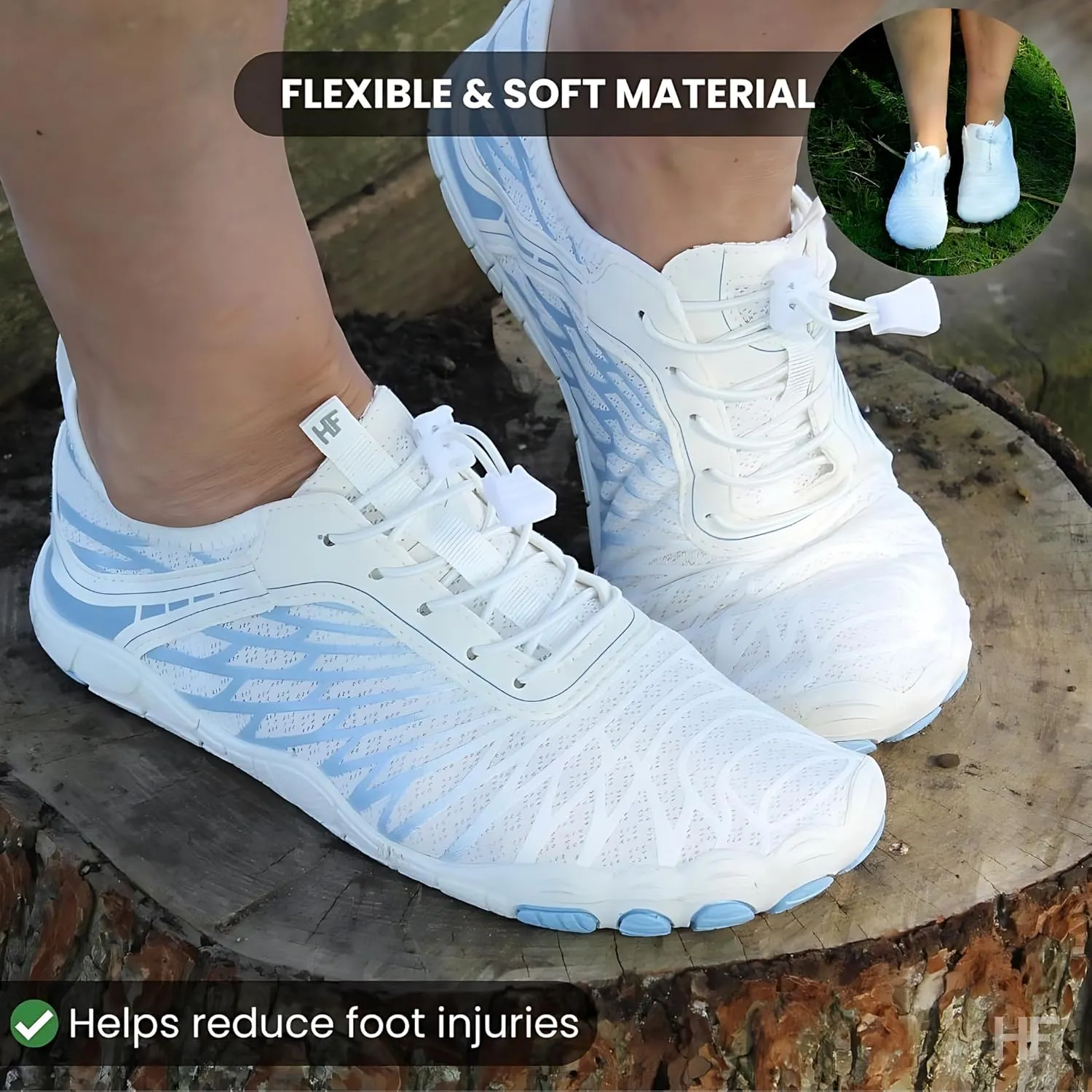 HF Signature Healthy & Non-Slip Breathable Barefoot Shoes, Flexible Lightweight Daily Wear Walking Shoes Unisex