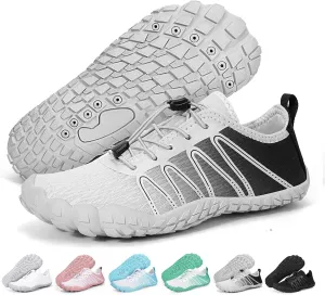Hike Barefoot Shoes Women Men Footwear Wide Toe Quick-Dry Pro Barefoot Beach Swim Minimalist Grounding Shoes Breathable Non-Slip Grounded Footwear for Walking Kayaking Hiking Surfing