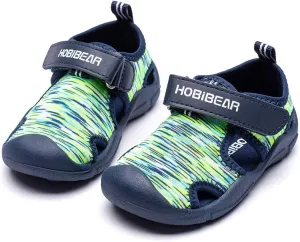 HOBIBEAR Boys Girls Water Shoes Quick Dry Closed-Toe Aquatic Sport Sandals Toddler/Little Kid