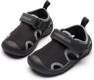 HOBIBEAR Boys Girls Water Shoes Quick Dry Closed-Toe Aquatic Sport Sandals Toddler/Little Kid