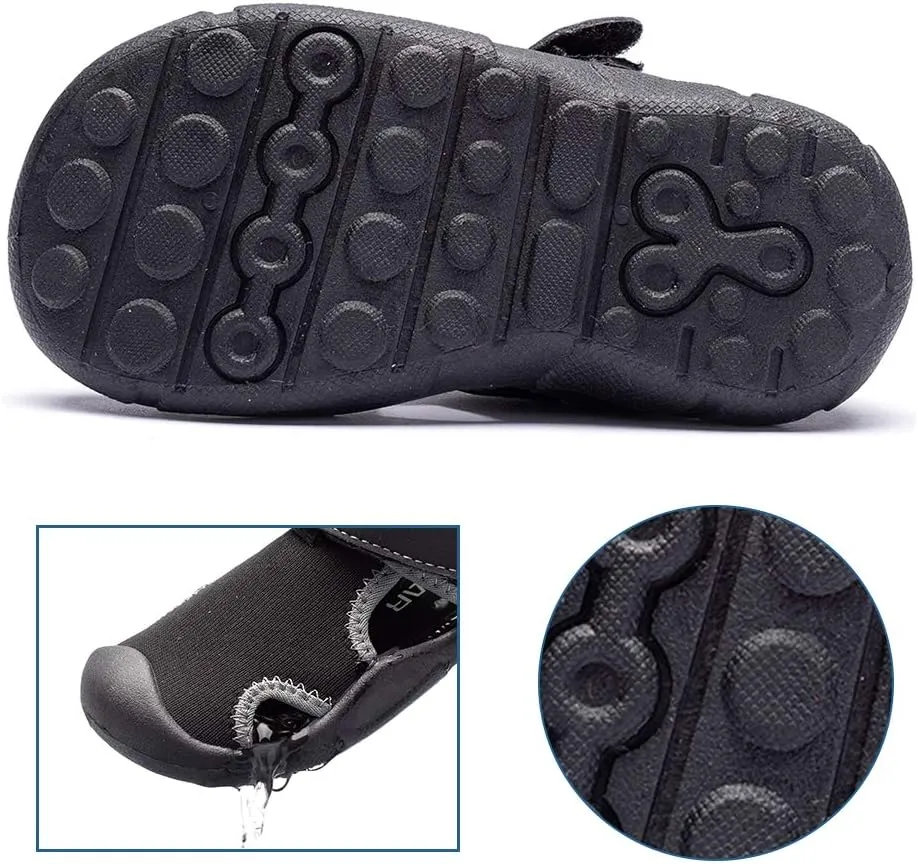 HOBIBEAR Boys Girls Water Shoes Quick Dry Closed-Toe Aquatic Sport Sandals Toddler/Little Kid