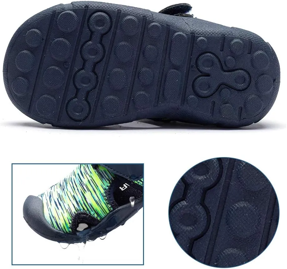HOBIBEAR Boys Girls Water Shoes Quick Dry Closed-Toe Aquatic Sport Sandals Toddler/Little Kid