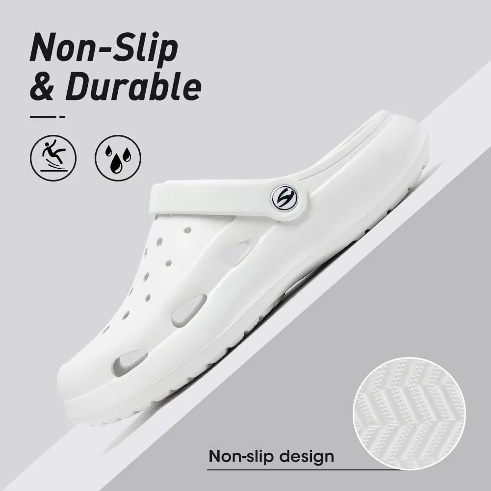 HOBIBEAR Women Classic Clog Slip on Garden Shoes Sandals Slippers for Indoor Outdoor