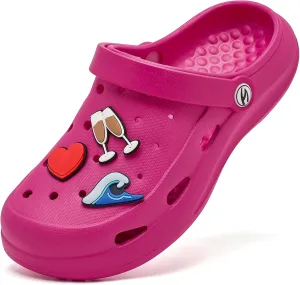 HOBIBEAR Women Classic Clog Slip on Garden Shoes Sandals Slippers for Indoor Outdoor