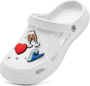 HOBIBEAR Women Classic Clog Slip on Garden Shoes Sandals Slippers for Indoor Outdoor