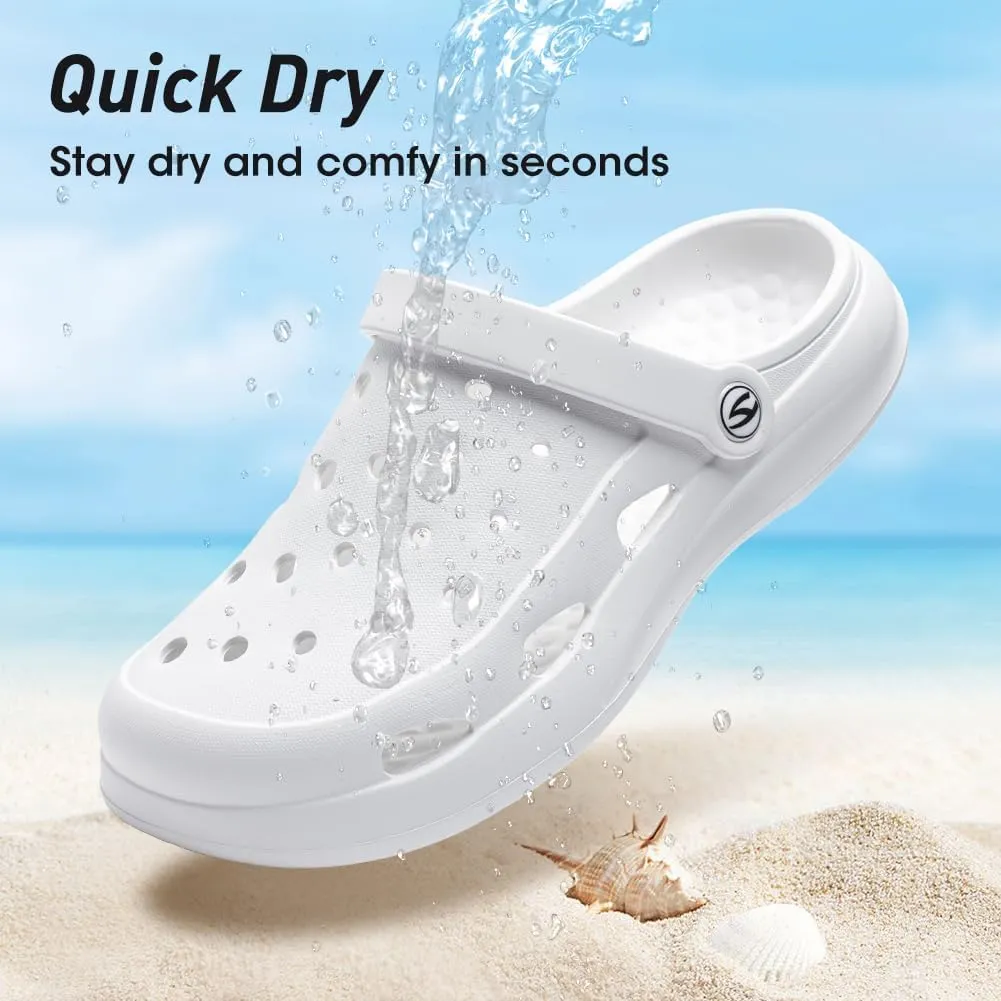 HOBIBEAR Women Classic Clog Slip on Garden Shoes Sandals Slippers for Indoor Outdoor