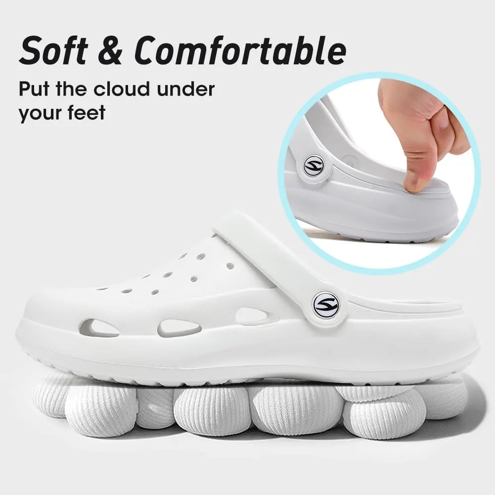 HOBIBEAR Women Classic Clog Slip on Garden Shoes Sandals Slippers for Indoor Outdoor