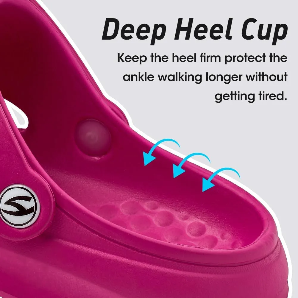 HOBIBEAR Women Classic Clog Slip on Garden Shoes Sandals Slippers for Indoor Outdoor