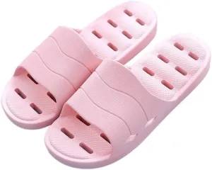 HOLLYWEED Hollow-Out Bathroom Slippers Summer Couples Indoor Non-Slip Quick Dry Deodorant Bath Sandals