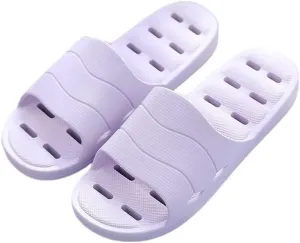 HOLLYWEED Hollow-Out Bathroom Slippers Summer Couples Indoor Non-Slip Quick Dry Deodorant Bath Sandals