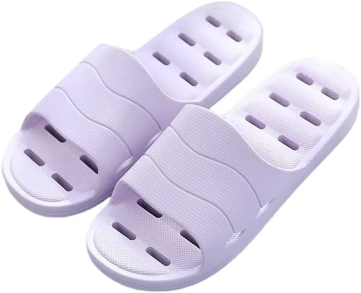HOLLYWEED Hollow-Out Bathroom Slippers Summer Couples Indoor Non-Slip Quick Dry Deodorant Bath Sandals