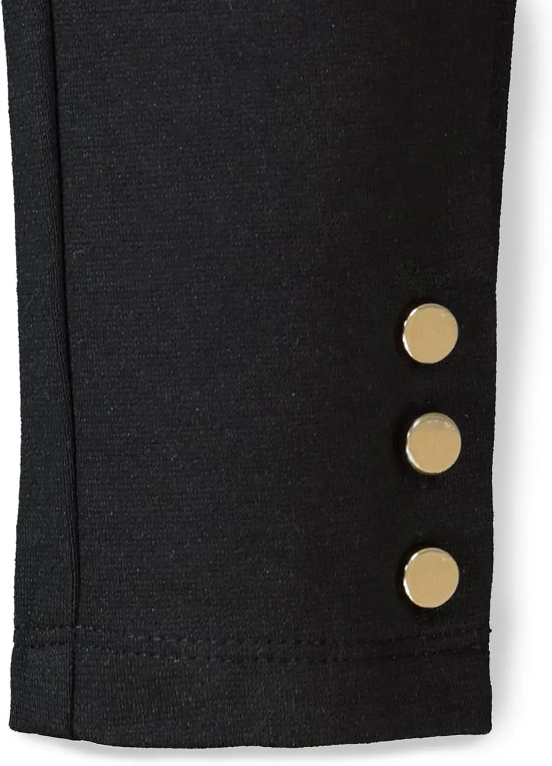 Hope & Henry Girls' Ponte Pants with Button Details