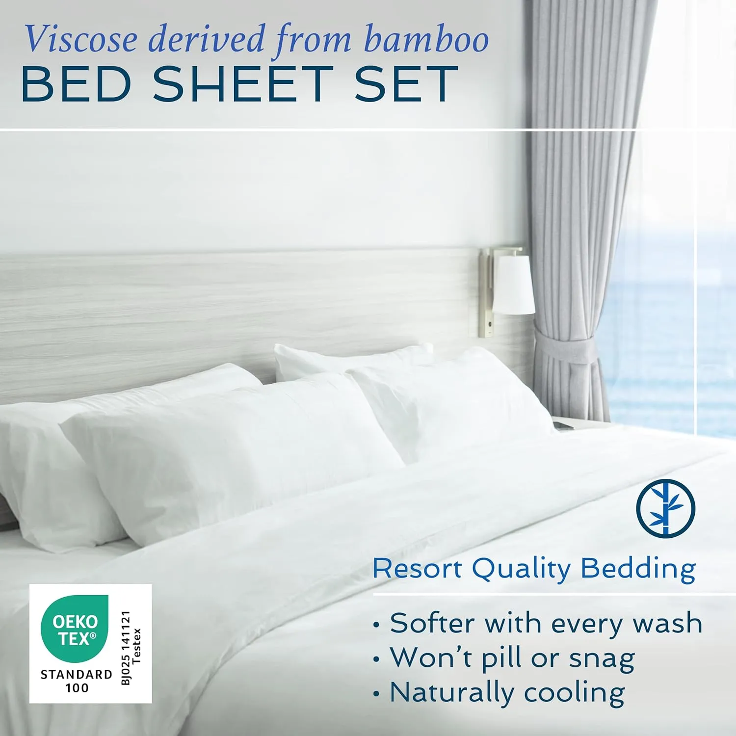 Hotel Sheets Direct 4 Piece Bed Sheet Set Queen Size, 100% Viscose Derived from Bamboo Sheets Set with 2 Pillowcases, Cooling & Breathable Luxury Bedding, Moisture-Wicking & Silky Soft, Burgundy