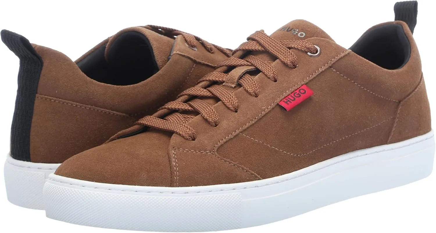 HUGO Men's Essential Cupsole Suede Low Top Sneaker