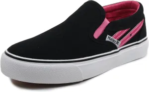 Hurley Kids Canvas Slip On Sneakers – Low Cut Skateboarding Shoes for Kids, Sports Shoes for Boys and Girls, Casual Sneakers