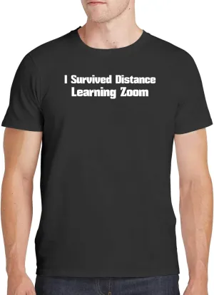 I Survived Distance Learning Zoom - Men's Soft Comfortable Short Sleeve T-Shirt CP05 Black